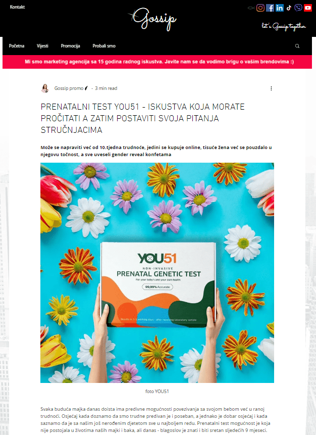 Gossip o testu YOU51